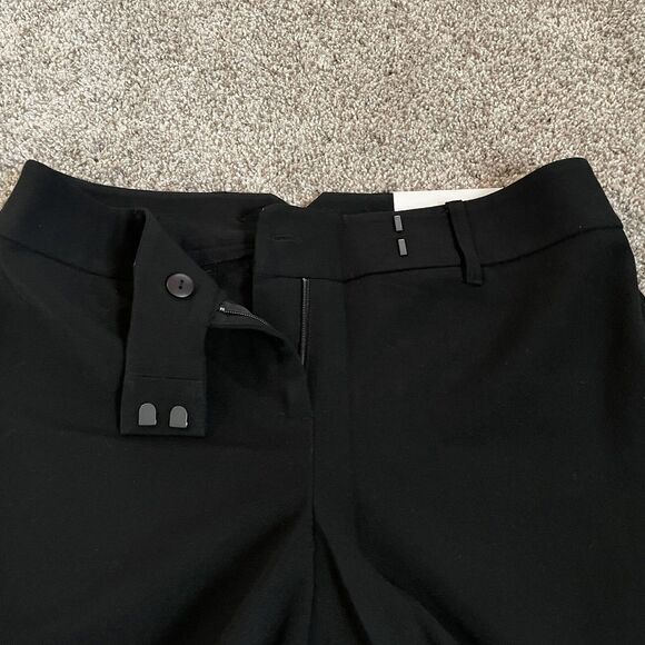 ANN TAYLOR Loft ANN Cropped Capri Black Pants Button Detail Size 6P Petite NWT - Picture 3 of 12